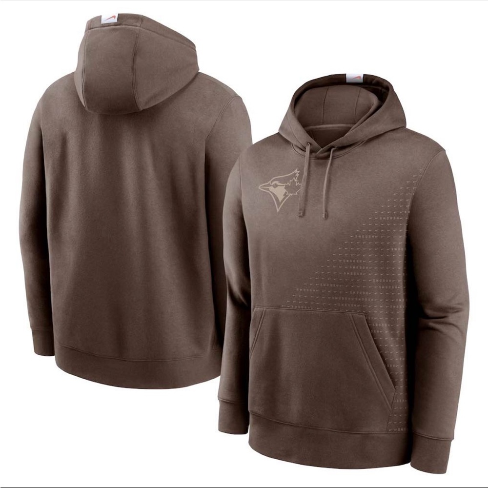 Nike Toronto BLUE JAYS brown hoodie Never Worn LARGE MENS